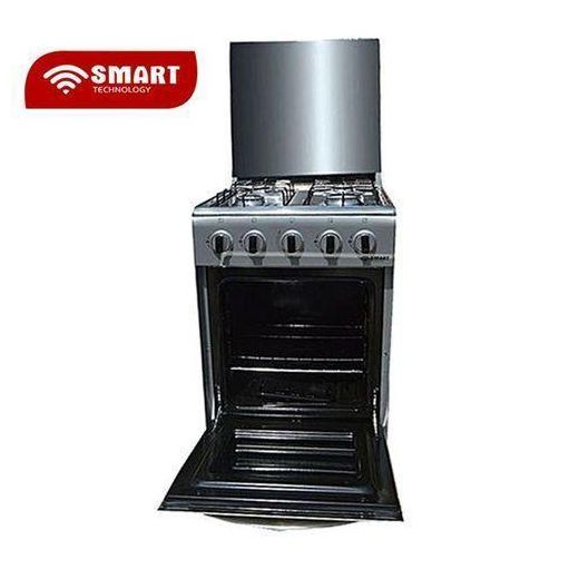Smart TECHNOLOGY Cuisinière - Gaz 4 Feux Avec Four STC-5050S - Inox/Gris - image 2