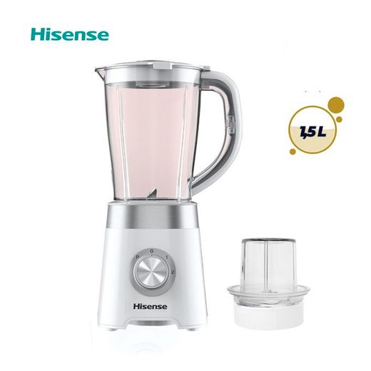 Hisense Mixeur Blender -H15Tbwes2A - 1.5 Lit/Avec Bol/Lame En Acier Inox./Moteur Blanc/2 Vitesses/500W/2Pc/C