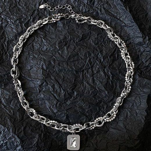 Fashion Collier Chaîne Cuban Link pour Hommes Style Hip-Hop en Argent - image 2