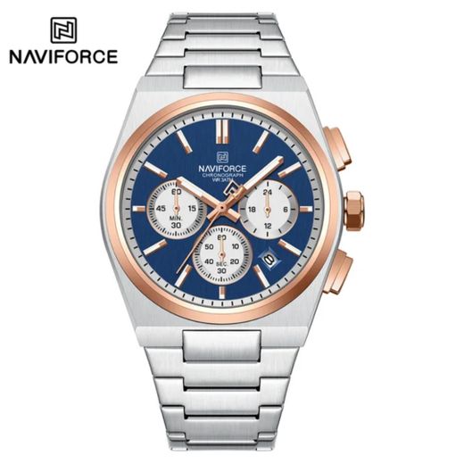Naviforce Montre Homme De Luxe à Quartz, Analogique, Entièrement En Acier Inoxydable Nouvelle Collection NF8048