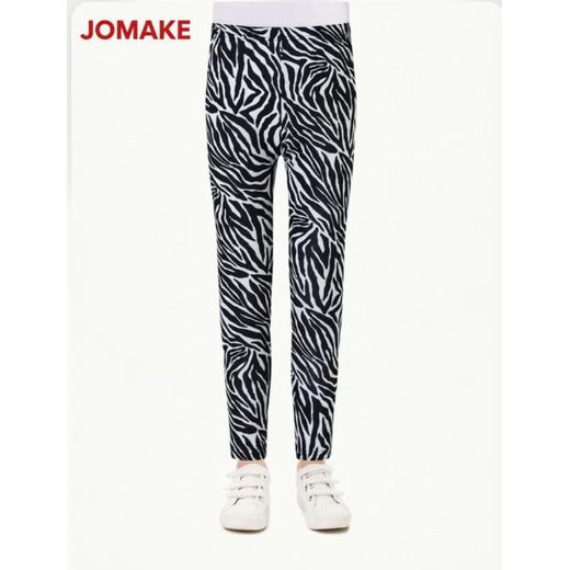 JOMAKE Leggings pour enfants 2-9 ans, rayures noires et blanches, avec ceinture élastiquée pour une meilleure respirabilité
