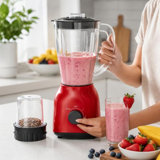 Generic Blender électrique 2-en-1 avec moulin – Mixeur - image 4