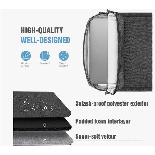 Generic Sacoche pour ordinateur portable - Transporteur pour tablette 13" et appareils électroniques avec bandoulière - image 2