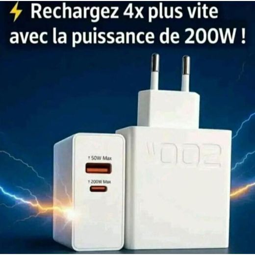 Generic Chargeur Rapide GaN MAMAK 200W – Ultra Puissant - image 2
