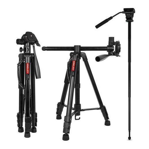 Generic Trépied Professionnels Pour Appareil Photo, Caméra King-Joy 2 En 1 Retrassable 2m10 Noir