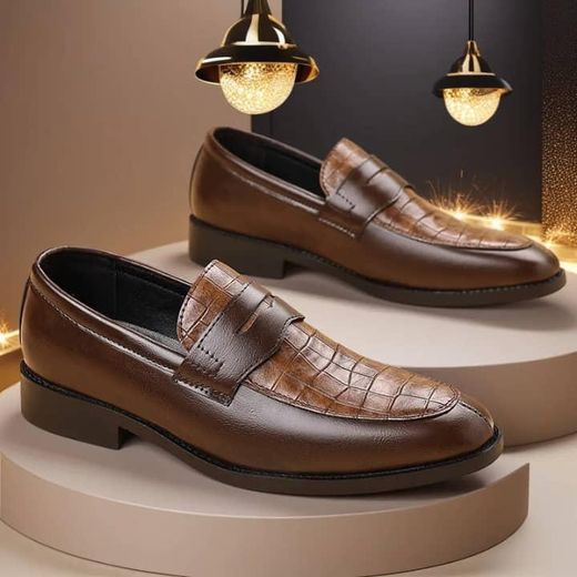 Fahsion Chaussures décontractées pour hommes, nouvelle collection printemps-automne, bout pointu, à enfiler, semelle en caoutchouc, rayures, grande taille - image 4
