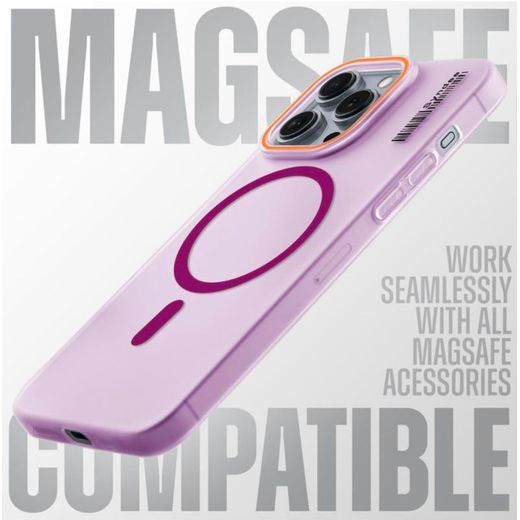 Generic Coque Arrière Magsafe Compatible Pour Iphone 15 PRO MAX - ROSE