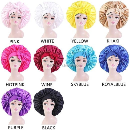 Generic bonnet à cheveux pour dormir Bonnet à cheveux en soie - image 4