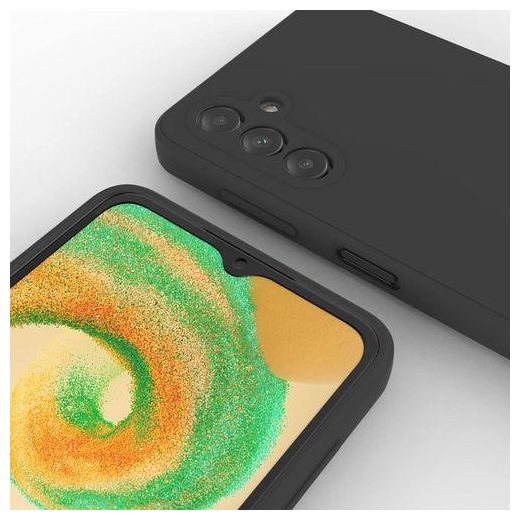 Generic Coque En Silicone Compatible Samsung Galaxy A04S + 2Antichoc- Noir - image 4