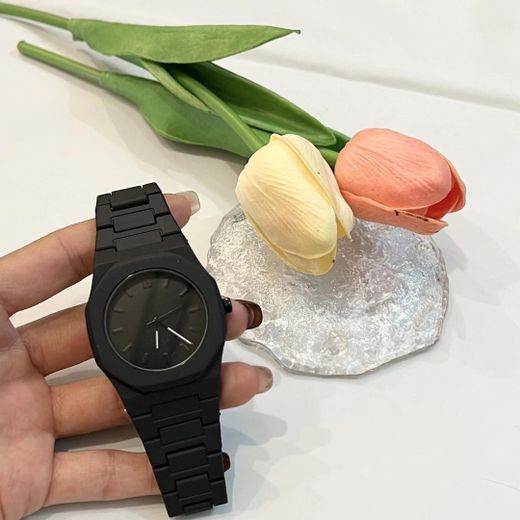 Generic Montre Homme Noir Mat – Cadran Minimaliste Silicone - image 3
