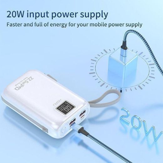 Generic Très puissant Batterie externe Hepu 30 000 mAh 22,5 W avec affichage LED numérique, charge rapide - image 4