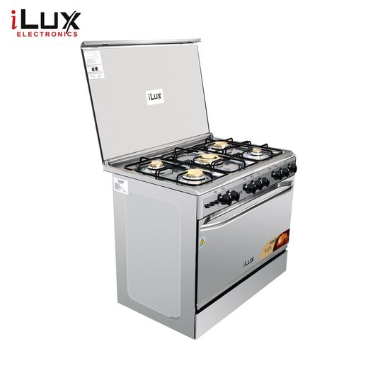 Ilux Cuisinière à Gaz 5 Feux LXG-9060SS  - Inox