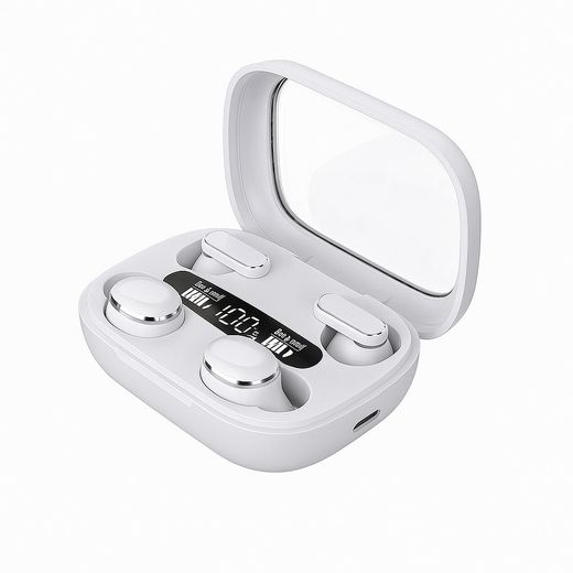 Loud Écouteurs Sans Fil – Bluetooth 5.3 avec Boîtier de Charge et Écran LED / BLANC - image 2