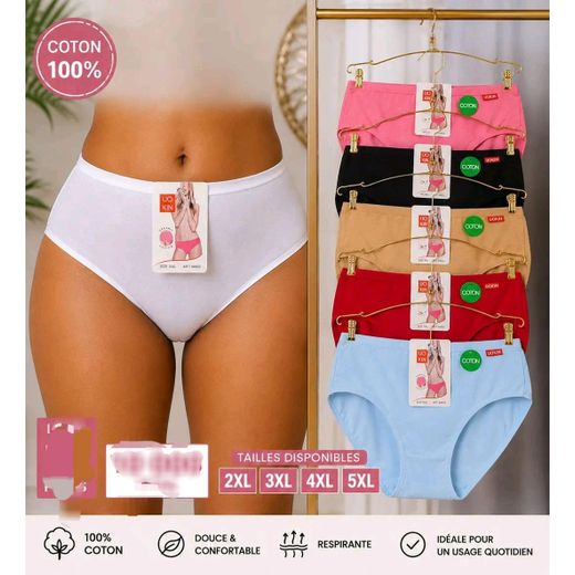 Fashion Lot de 06 slips en coton pour femmes - image 2
