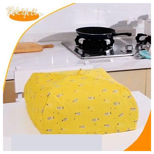 Generic Housse de protection thermique pliable pour nourriture, en tissu réutilisable, type parapluie, Pliable Petit - Jaune - image 2
