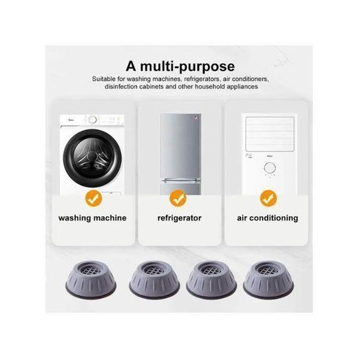 Generic Coussinet Universel Antidérapant Et Anti Vibration 4 Pièces gd - image 2