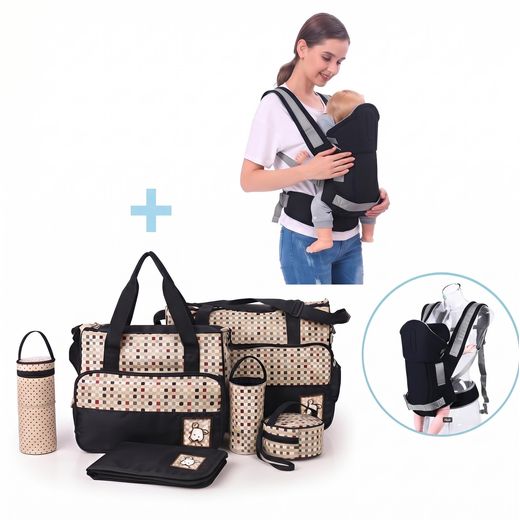 Porte bébé Kangourou + Sac à Langer