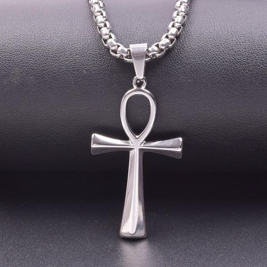 Fashion Chaîne  En  Acier Inoxydable Argenté Pendentif  Croix De Jésus , crucifix idéal  cadeau de saint valentin - image 4