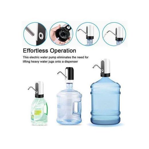 Generic Pompe à eau électrique, Distributeur eau automatique, Pompe bonbonne 19L, Distributeur de gallon d'eau, Pompe à eau rechargeable USB, Fontaine à eau pas cher, Accessoire cuisine pratique, Extracteur eau sans fil. HG - image 3