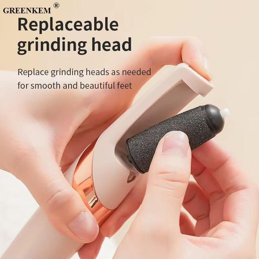 Generic Nouvelle Ponceuse / Lime électrique portable rechargeable et étanche haute performance pour pieds, éliminateur de callosités, de peaux mortes, outil de pédicure avec 2 lime de rechange ( fine et grosse ) - image 4