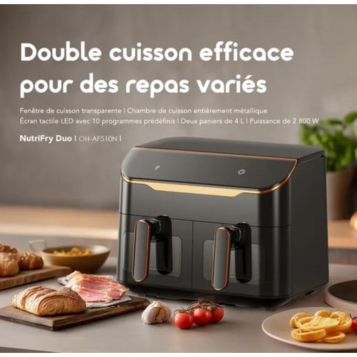 Oraimo NutriFry Duo - Friteuse sans huile - Airfryer 8 litres - 2800W - image 2