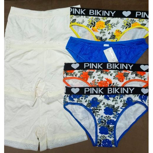 Fashion lot de 3 culottes et 3 slips en coton