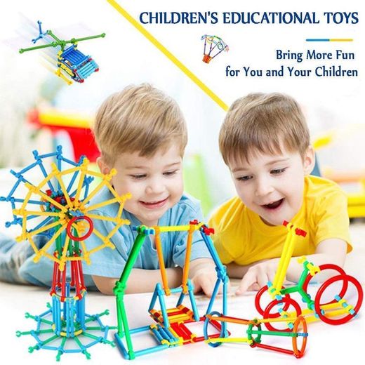 Generic  Boîte de bâtonnets magnétiques de construction créatifs  formes géométriques pour enfants.