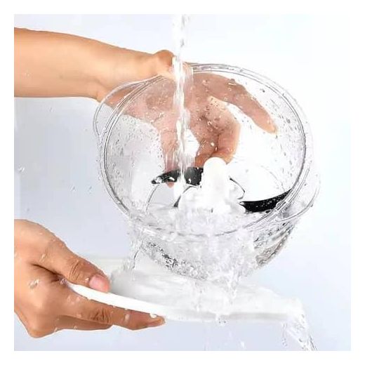 Generic hacheur de viande - 3 Litres - GRAND MODELE - Hachoir Viande Manuel - Robot Culinaire Manuel Multifonction - Mixeur - Hachoir 4 Lames - Noir/Transparent - image 3