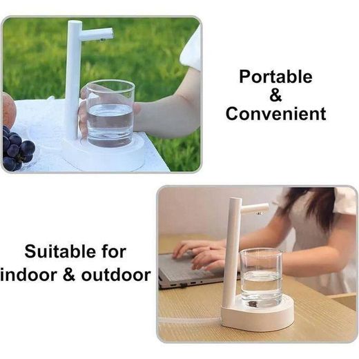 Generic Pompe Distributrice De Bouteille D'eau De Bureau - Automatique Portable Pour Bouteilles De 5 Gallons Et Universelles, Maison, Le Bureau, L'extérieur (blanc Perle) - image 3