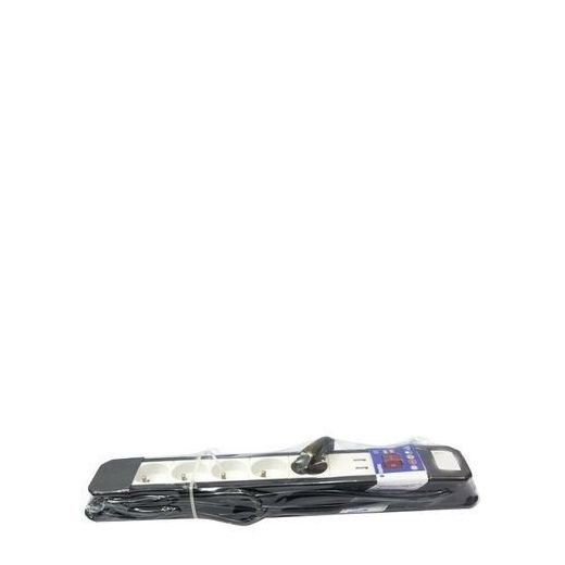 Gravity Cuisine Rallonge - 1695-3 - 5 Prises + 2 USB - 3m - Noir/ Blanc - image 2