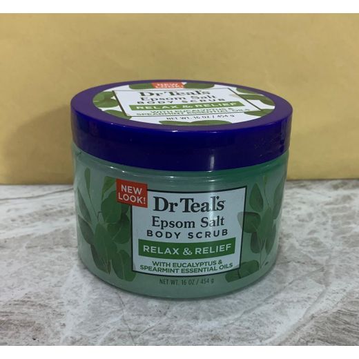 Dr Teal's  gommage naturel corps et visage  vert 454g