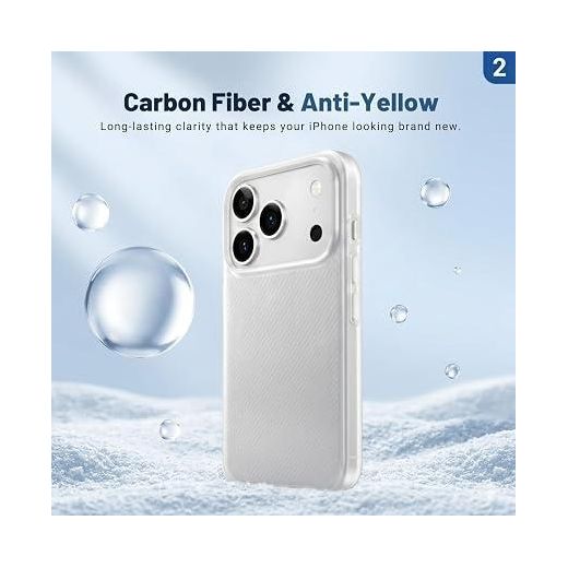 Generic Coque Arrière Fibre Anti-jaunissement Compatible Iphone 17 Pro Max - TRANSPARENT