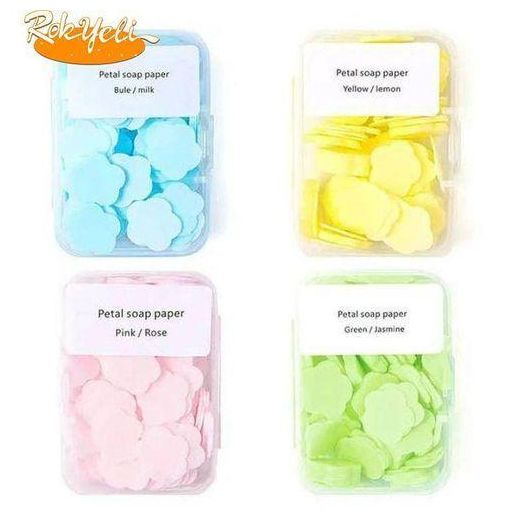 6 Boites De Savons à Mains En Papier Pétale Parfum Citron, Lavande, Rose, Jasmine - Pratique Et Hygiénique