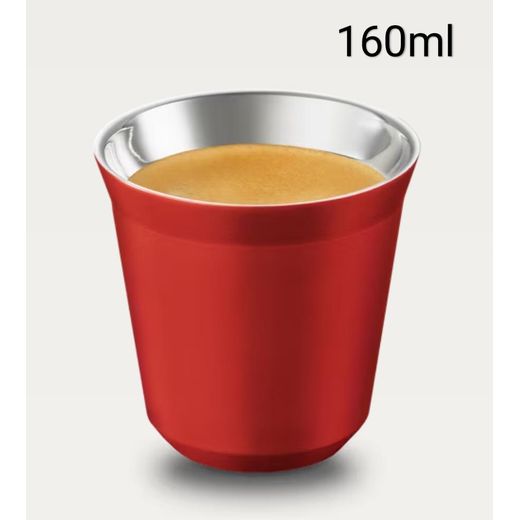 Tasses à café espresso double paroi en acier inoxydable 160ml 