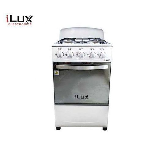 Ilux Cuisinière - Gaz 4 Feux LXG-40W - 50x50 Cm - Blanc - Garantie 6 Mois