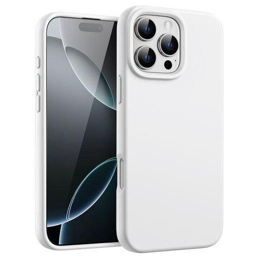 Coque En Silicone Compatible IPhone 14 Pro avec 1 Antichoc - BLANC