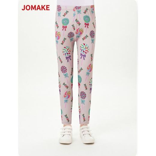 JOMAKE Leggings pour filles, 2-9 ans, respirant, motif sucette, avec taille élastiquée - image 2