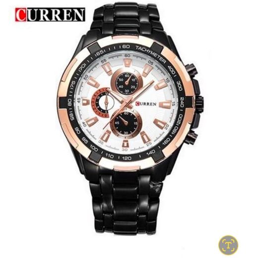 Curren Montre homme analogique fond blanc premium
