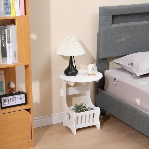 Generic Table d'Appoint & Chevet Design "Cygne" – Élégante et Gain de Place