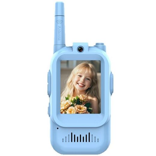 Generic Téléphone portable intelligent pour enfants Talkie Walkie Video de 3 à 12 ans - Talkie-Walkie avec 2 caméras ( lots de 2) - rappel de planification quotidienne ( Bleu - bleu ) - image 4