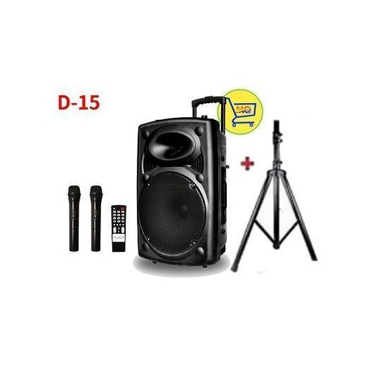 BAFFLE Enceinte  Bluetooth Original D-15" 2 Micros+ Pieds