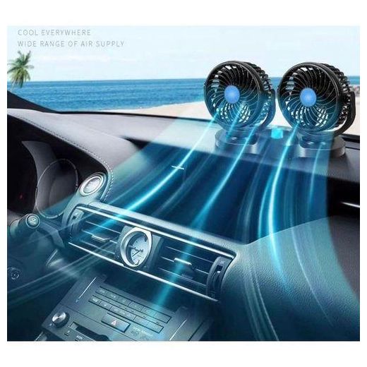 Generic Double Ventilateur électrique Pour Voiture 2 Vitesses Rotati - image 2