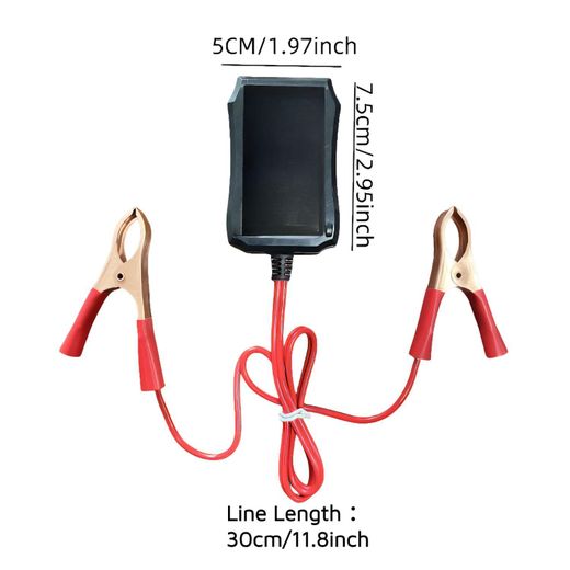 ShebSheb Chargeur à pince de batterie 3 USB, chargeur de téléphone à pince crocodile 12V/24V - image 2