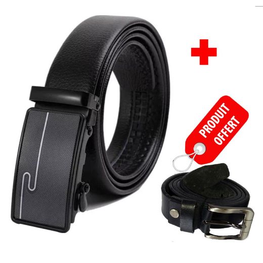 Fashion Ceinture Automatique Sans Trous  -CEN-08 +Ceinture Offerte - Noir