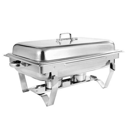 Generic Ensemble de réchauds à réchaud, réchaud et buffet en acier inoxydable 11 L avec bac à eau, bac à nourriture, support et couvercle pour repas de fête en cuisine