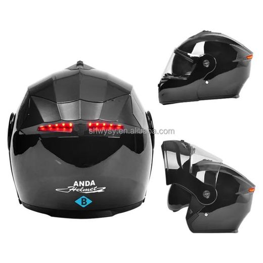 Generic Casque moto avec LED - image 2