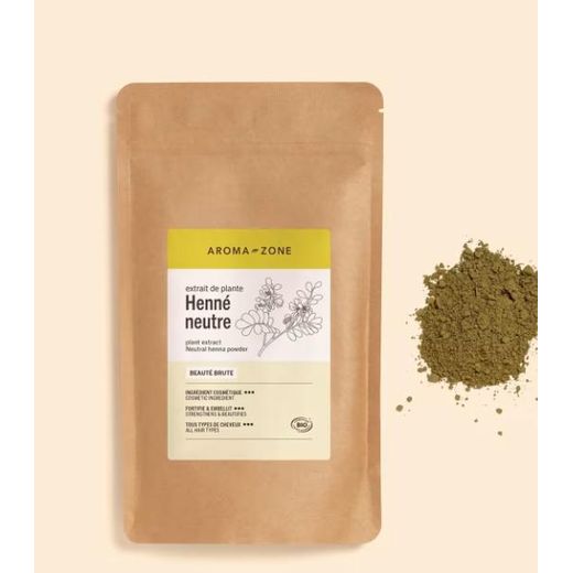 AROMA ZONE Henné neutre BIO poudre verte 