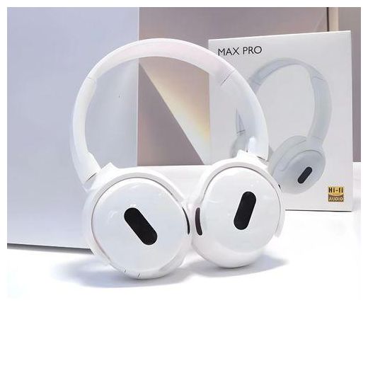 Ecouteur MAX PRO Casque Bluetooth Audio Sans Fil Blanc