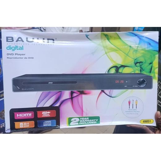 Generic Lecteur DVD Numérique BAUHN (49051) – Lecteur Multi-Format avec HDMI, Port USB Multi-Média, Audio Surround 5.1 & Câbles RCA Pour TV & Home Cinéma - image 2