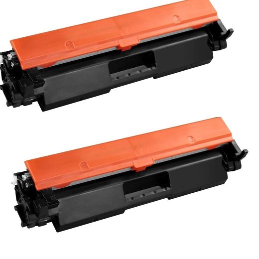 Lot De 2 Cartouches Compatible Toner 17A (HCF217A / PTH-T217A) - Noir